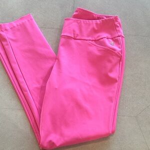 Lilly Pulitzer Bright Pink  coral Ankle Pants - golf casual